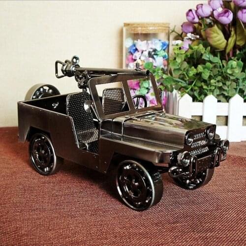 1.2KG Vintage War Chariot Car Adornment Handicrafts Car Model Metal Alloy Car Gift Home Cupboard Counter Decorative Crafts