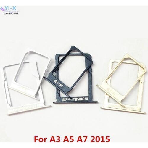 1Set For Samsung Galaxy A3 A5 A7 2015 SIM Card Slot Holder Adapter Micro SD Card Slot Tray Socket Adapter Replacement Parts