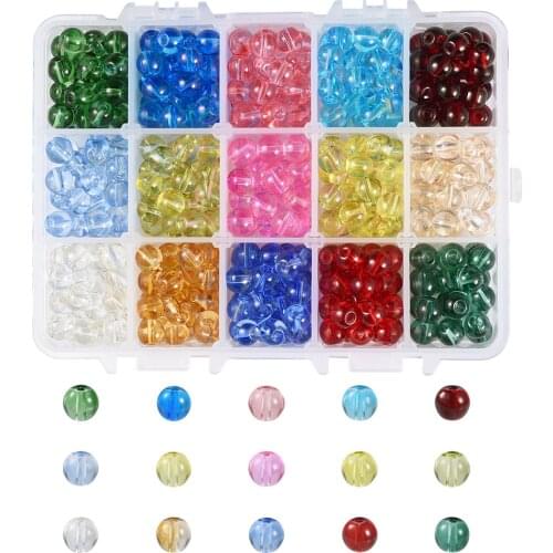 Mixed Color Round Drawbench Glass Beads 8mm 10 Colors Spacer Loose Bead for DIY Jewelry Making 240pcs/box F70