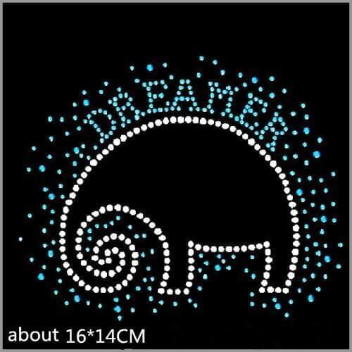 2pc/lot Elephant hot fix rhinestone transfers iron on rhinestone transfer designs hot fix rhinestone applique for embellish