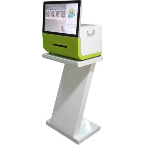 21.5 24 32 42 inch touch screen all in one led lcd pc tv advertising wechat whatsapp signage kiosk totem presenter with printer