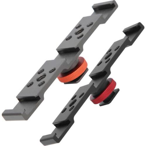 3 In 1 Hot Shoe Mount Adapter Extension Bar Bracket Stand for Camera Mobile Phone Hot Shoe Mount 3 In 1 Hot Shoe Mount