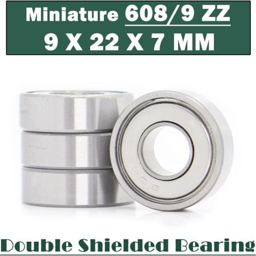 608/9ZZ Bearing 9*22*7 mm ( 4 PCS ) ABEC-1 Miniature 608-9 ZZ 609X1 Ball Bearings 608/9 608 9 mm Bearing