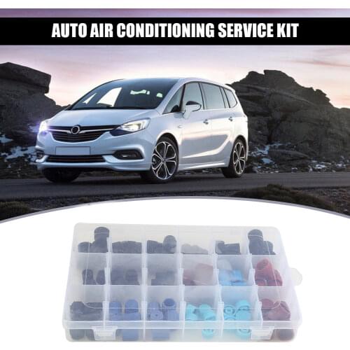 90pcs Car A/C High Low Side Valve Core / Service Port Dust Cap Set Replacement Car Air Conditioning Repair Parts R134a R12