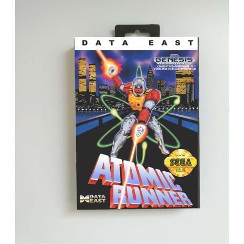 Atomic Runner - USA Cover With Retail Box 16 Bit MD Game Card for Sega Megadrive Genesis Video Game Console