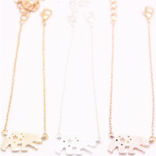 White bear bracelets for girls America state flag sign bracelets and