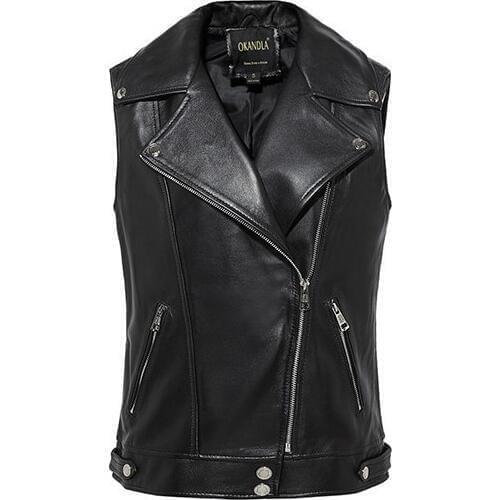Free shipping, plus size Genuine sheep women vest.motorbiker woman loose vests,sleeveless leather jacket