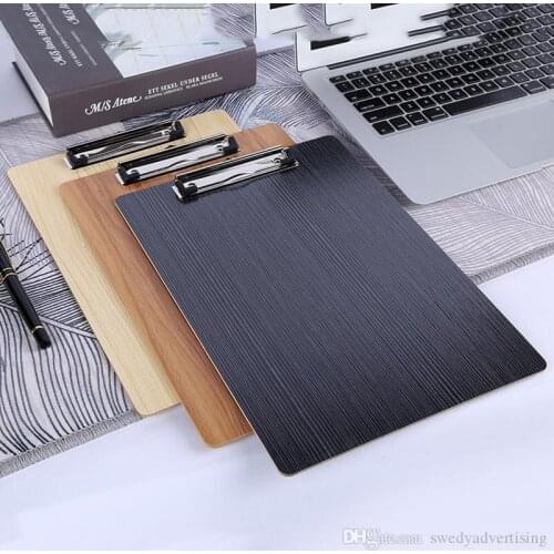 A5 Clipboard Writing pad File/Wooden file clip board portable menu clipboard with plate clip Office/School supplies