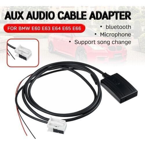 Bluetooth Aux Receiver Cable Adapter Hands-free Hifi aux module for 12 Pin Head Unit for BMW E60 E63 E64 E65 E66 E81 E82 E87 E70