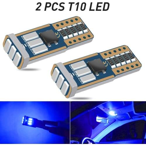 2X T10 W5W Amber Red White Led Canbus Bulb Side Marker Light For Hyundai i30 i20 ix35 Tucson Elantra Sonata Accent Santa Fe