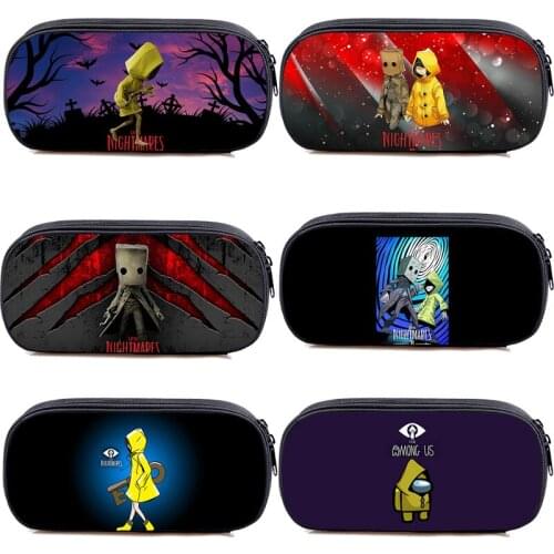 3D Anime Cartoon Little Nightmares 2 Pencil Case Kids Pen Bag Boys Girls Teens Pen Case Students Hot Game Stationery Storage Box