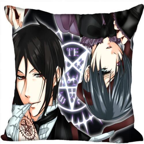 Black Butler Anime Bed Setting 45X45 cm Throw Pillow Cases LUQIOne Side