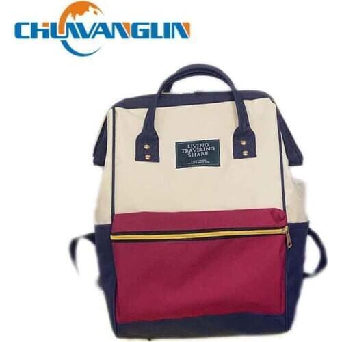 Chuwanglin Canvas Printing Backpack Women School Bag Teenage Girls Cute Bookbag Vintage Laptop Backpacks Female hand bag ZDD7253