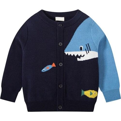 Childrens sweater cardigan 2021 new childrens clothing autumn and winter clothing boys sweater coat
