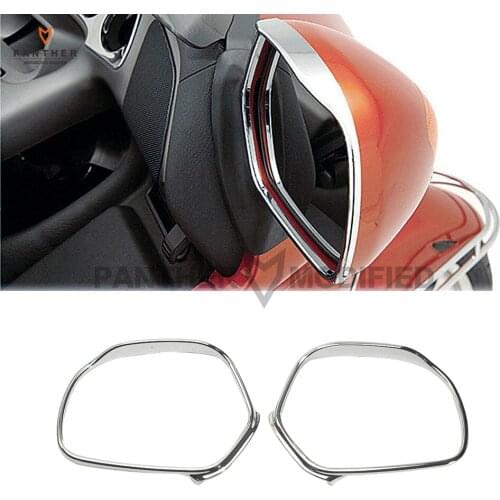 Chrome Motorcycle Mirror Trim Decoration Moto Avoid rain cover case for Honda GL1800 GOLDWING 2001-2012 2005 2006 2007 2008 2009
