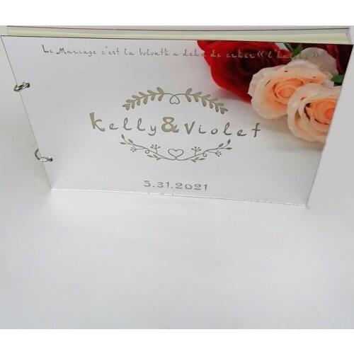 Personalized Customer any Content Text Font With Different Format Choice Bride & Groom Name and Date on the mirror