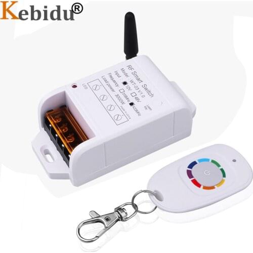 KEBIDU For Light Lamp 1 CH 1-Button 433MHz RF Wireless Remote Control With 12V 48V RF Wireless Smart Switch