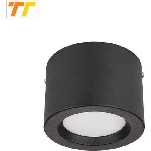 Round Surface Mounted LED Downlights 5W 7W 9W 12W Mounted Ceiling Lamps Spot Light 220V 110V Down Light black / white body