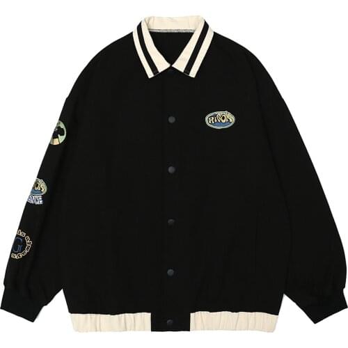 LACIBLE Vintage Badge Digital Pattern Baseball Varsity Jacket Coat Men Women Streetwear Harajuku College Jackets Spring Unisex