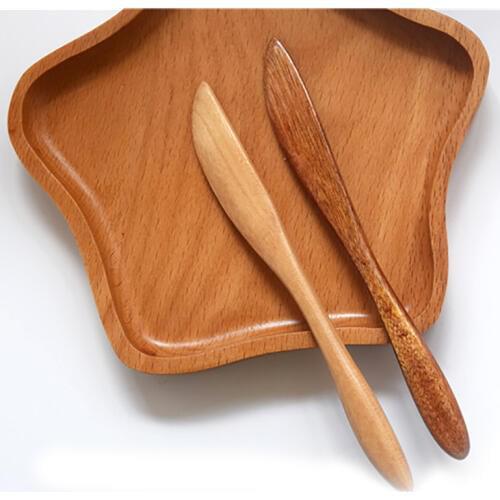 Top Sale Japanese Wood Jam Knife Mask Knife Jam Knife Butter Salad Paste Coating Wooden Cutlery Butter Knife Wooden Knifives