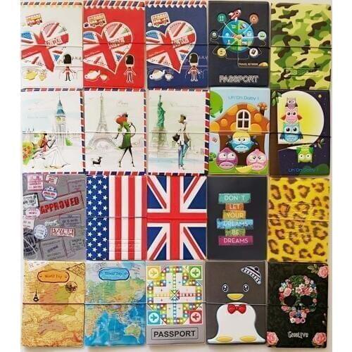 Fashion 3D Leather Passport Holder ,Passport Cover For Travel Card Holder Bag, 22 Style For Choose, Size 14*9.6cm