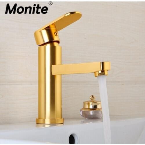 Monite Bathroom Basin Faucet 7 Options Hand Painting Space Aluminium Metal Materials 1 Handle Hot & Cold Water Mixer Faucet