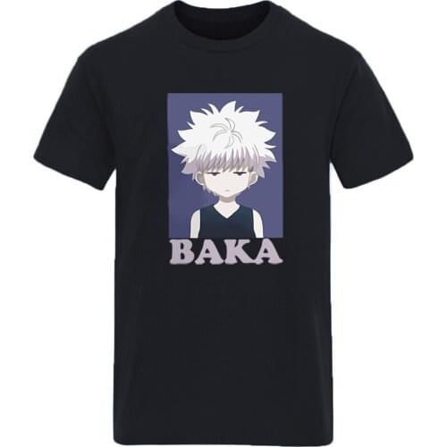 Killua HunterXHunter Oversize Mens T-shirt Summer Short Sleeve Clothing Tops Casual Leisure New 2021 Summer Fashion Hombre