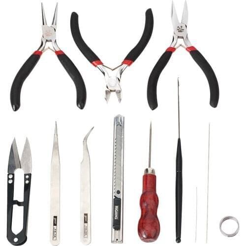 Pandahall DIY Jewelry Tool Sets with Pliers jewelry DIY making tools , Scissor and Pins Black 155x110x35mm