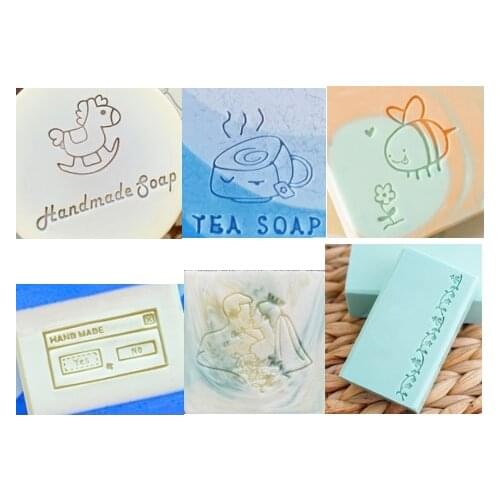 Natural handmade soap acrylic seal Mini DIY natural organic glass stamp chapter3-5cm