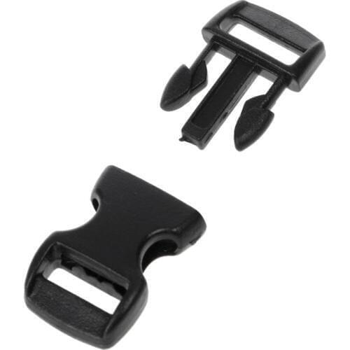 NEW 10PCS Buckles For Umbrella Paracord Bracelets Black Side Release Buckles K1MF