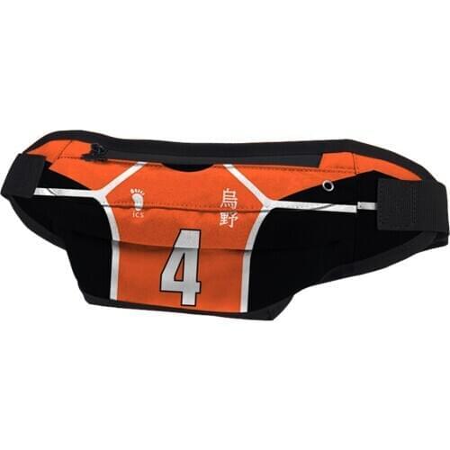 Anime Haikyuu Men Women Unisex Casual Travel Bum Bag Waist Pack Zipped Outdoor Sports Shoulder Bag Cellphone Chest Pack