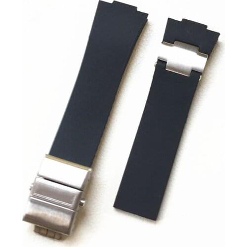 Black Brown Blue Waterproof Silicone Rubber Wrist Watch Band Strap Belt For Nardin MARINE DIVER Sports Watch accessories