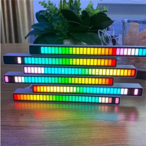 RGB Colorful Tube USB Energy-Saving Lamp Night light LED Strip Light Sound Control Pickup Rhythm Light Music Atmosphere Light