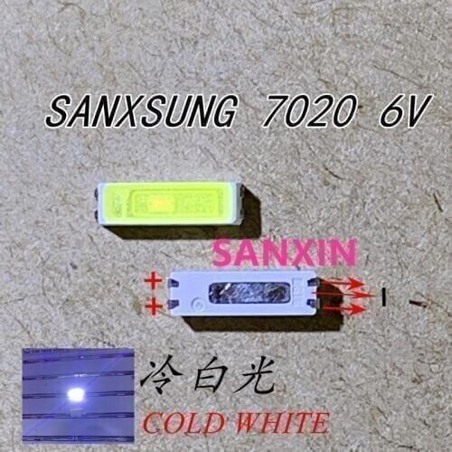 SAMSUNG 50PCS LED Backlight TV LED 7020 LED Backlight High Power 1W 6V 98LM Cool white For LED LCD TV Backlight Application