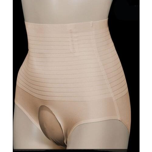 Sexy Men Slimming Panties High Waist Shaping Control Panties Compression Underwear Abdomen Belly Shaper Short Plus Size F24