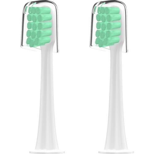 2PCS for xiaomi Replacement Deep Cleaning Brush Heads Food-grade PP Healthy W-shaped Brush Head for Sonic Toothbrush