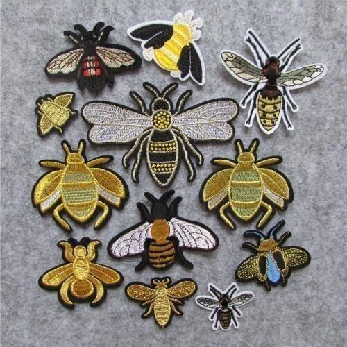 Honey Mixed Patches For Clothing Iron On Embroidered Appliques DIY Apparel Accessories Patches For Clothing Fabric Badges