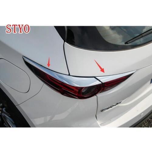 STYO Car ABS Chrome Rear Headlight Headlamp Head lights Cover Trim For Mazda1 CX-5 CX5 2017 2018