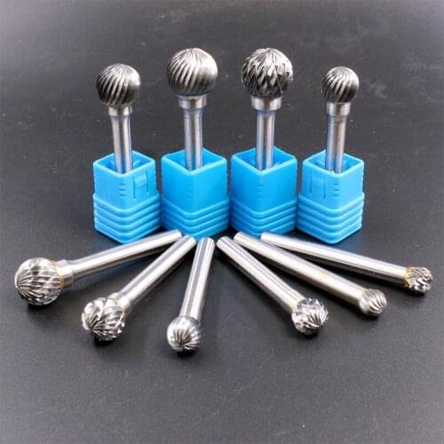 Single Head D TypeTungsten Carbide Alloy Rotary File Tool Point Burr Die Grinder Abrasive Tool Drill Milling Carving Bit Set