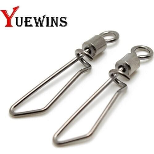 Yuewins 20pcs Connector Barrel Swivels Rolling Swivels Fish Fishing Tackle Snap Fishing Swivel Pesca Fishing Accessory QA286