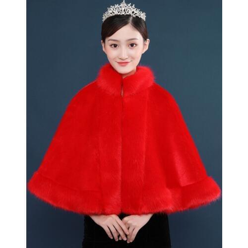 Fur Faux Winter Bolero Women Bridal Shawl Wedding Cape In Stock Bridal Cloaks Wedding Coat Cheap Jacket For Evening Party