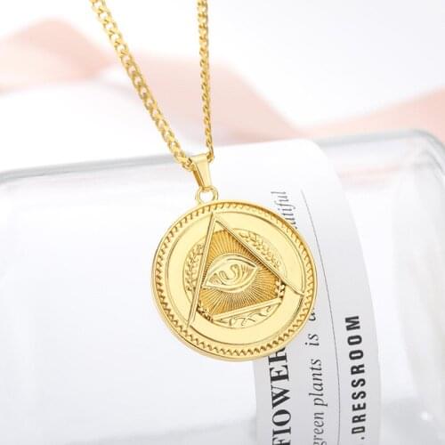 Vintage Fashion Evil Eye Necklace Pendant Clavicle Chain Statement Necklaces For Women Accessory Collares De Moda Bijoux Femme