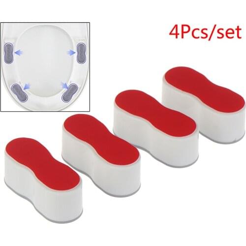 4Pcs/lot Antislip Toilet Cover Gasket Bumper Self-adhesive Seat Cushioning Pads provides a great buffering and 2*2*5 cm