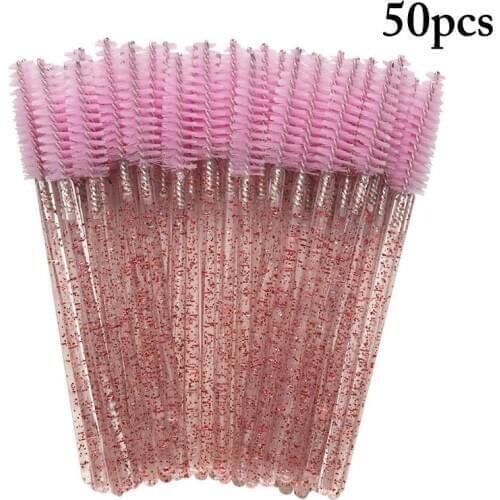 50PCS Kapmore Disposable Eyelash Brush Plastic Makeup Mascara Brush Makeup Eyelash Wand Eyelash Extension Tool