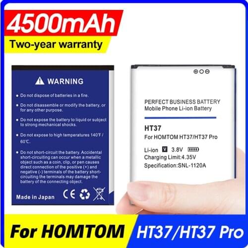 4500mAh Battery For HOMTOM HT37/HT37 Pro/HT37Pro Batteries track code
