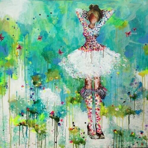 New Handicrafts 5D Diy Diamond Painting Cross Stitch Watercolor Painting Girl Diamond Embroidery Mosaic Home Decor Sticker