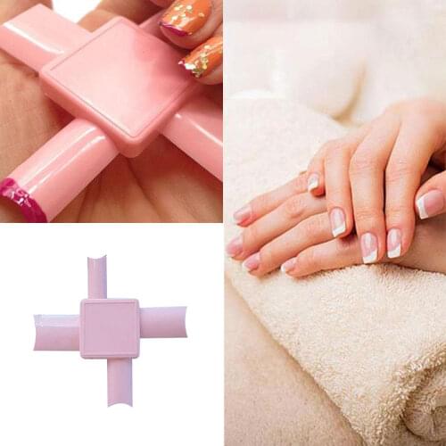1 PC French Nail Applicator Simple Reusable Compact Easy To Apply And Clean Pink ABS For Nail Polish Nail Art Manicure Tools