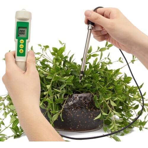 3in1 Digital EC TDS CF Soil Tester For Greenhouse Plants Cultivation Horticulture Farming Direct Probe Earth Conductivity Meter