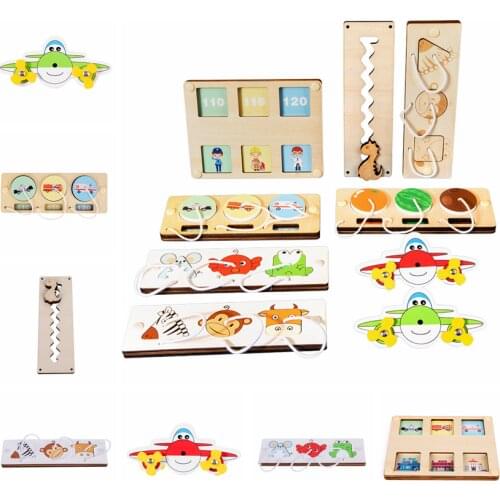 DIY Montessori Busy Board Toys Lock Mobile Children Wood Chips Skill Training Parent-Child Game Puzzle Intelligence Development