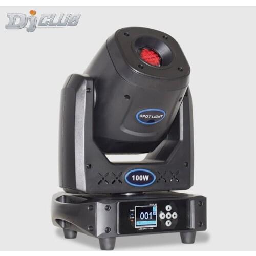 Dj Focus Spot 100W Led Moving Head Spots With Colors Double Gobo Wheel And 3 Face Prism For Stage Lighting
